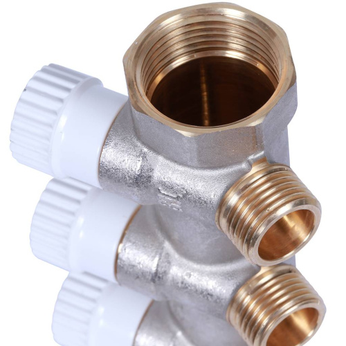 Коллектор 4 выхода STOUT 1"x1/2" плоское уплотнение SMB 6852 011204